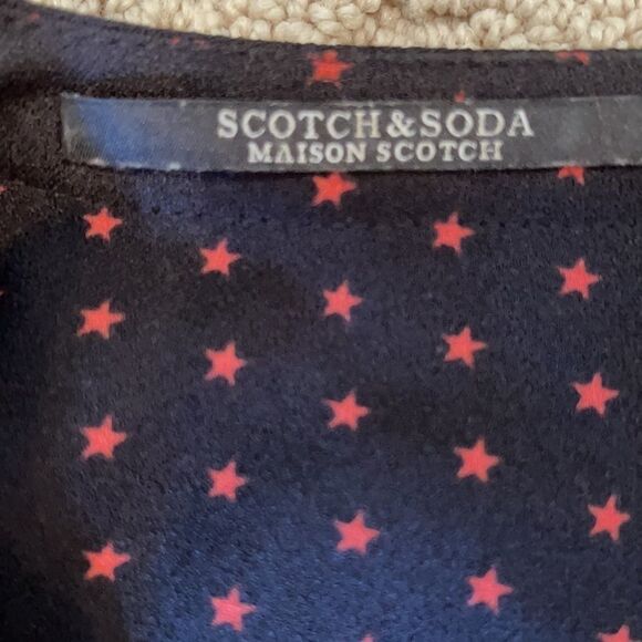 Scotch & Soda black star print ruffled mini dress - Picture 3 of 15